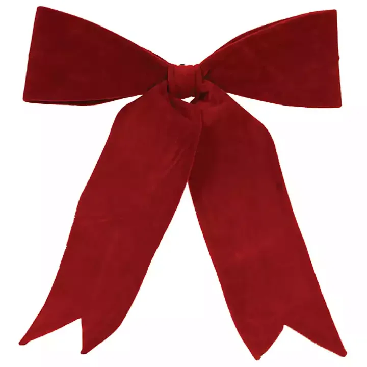 Large Red Velvet Christmas Bows, Set of 2