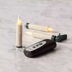 LED Clip-On Ivory Taper Candles, Set of 10