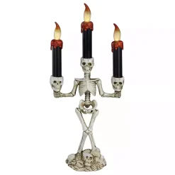 LED Dripping Skeleton Halloween Candelabra