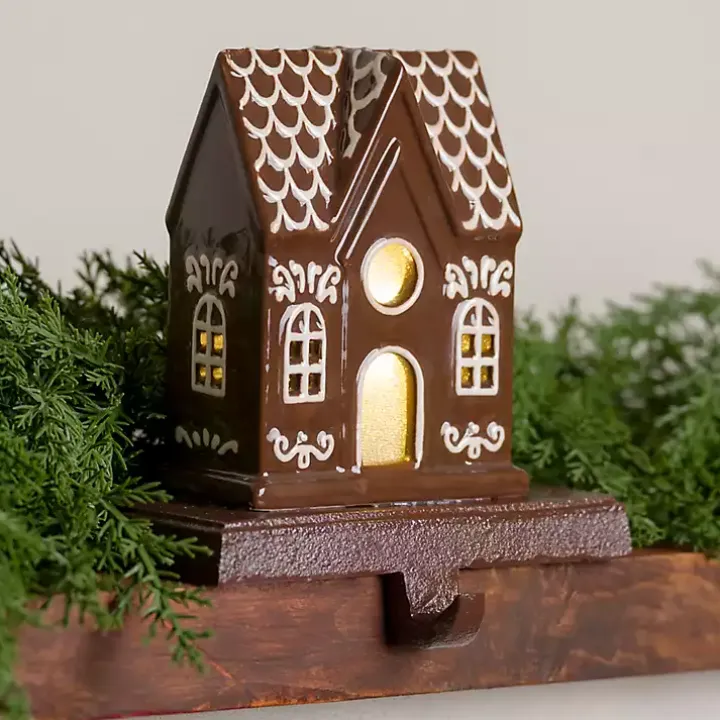 LED Gingerbread House I Stocking Holder