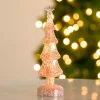 LED Glitter Confetti Christmas Tree, 12 in.