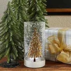 LED Gold Christmas Tree Vase