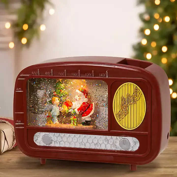 LED Holiday Radio Water Globe