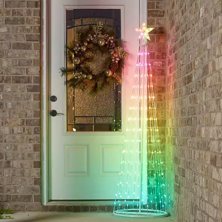 LED Multicolor Outdoor Christmas Tree, 70 in.