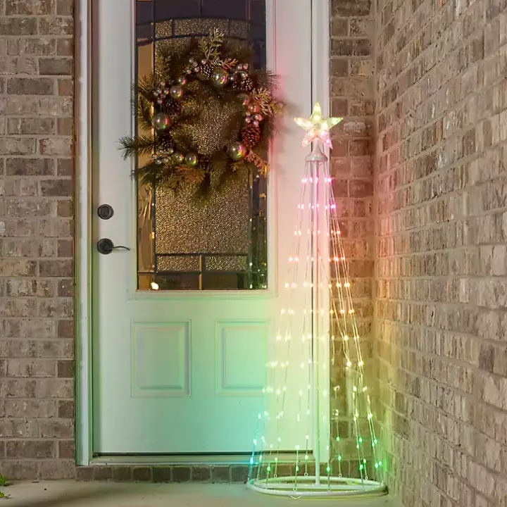 LED Multicolor Outdoor Christmas Tree, 58 in.