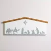 LED Silver Glitter Nativity Wall Plaque