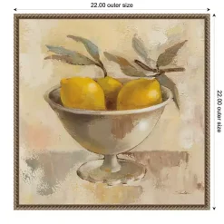 Lemon Bowl Framed Canvas Art Print