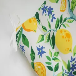 Lemon Tree Tufted Outdoor Seat Cushions, Set of 2