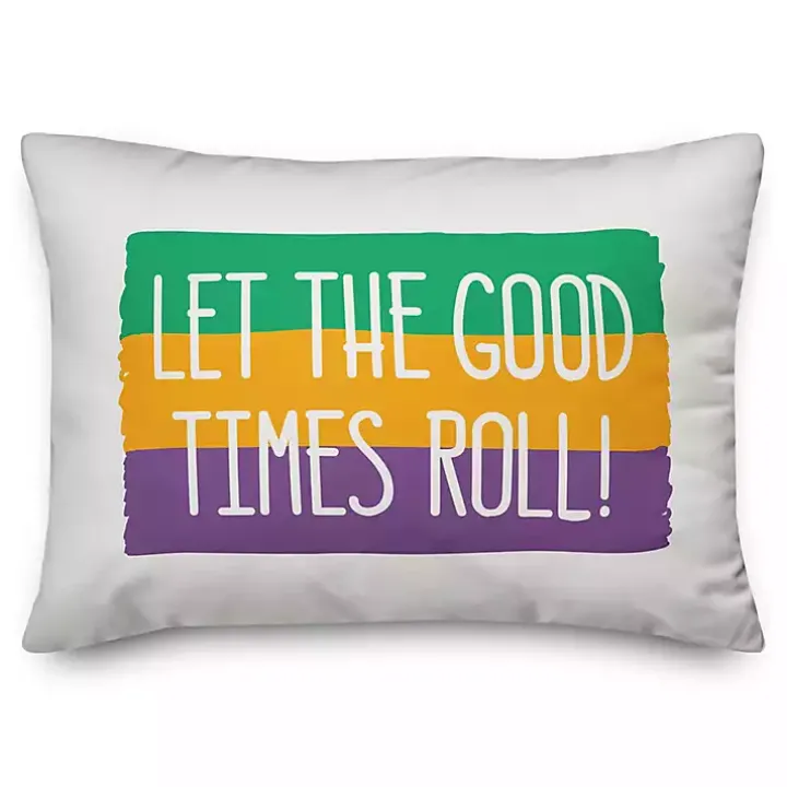 Let the Good Times Roll Mardi Gras Pillow