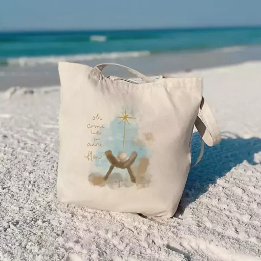 Let us Adore Him Canvas Tote Bag