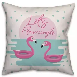 Let's Flamingle Outdoor Pillow