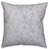 Light Blue Floral Indoor/Outdoor Pillow