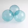 Light Blue Glass Orbs, Set of 3