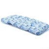 Light Blue Patterned Outdoor Bench Cushion