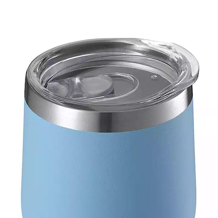 Light Blue Stainless Steel Wine Tumbler