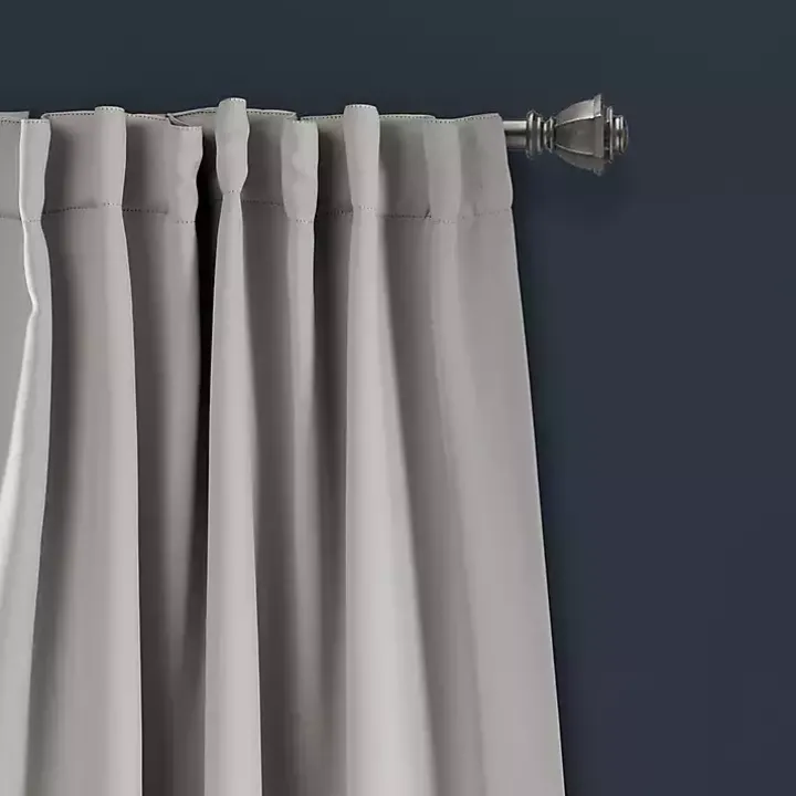 Light Gray Blackout Curtain Panel Set, 95 in.