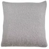 Light Gray Faux Mohair Pillow, 22x22 in.