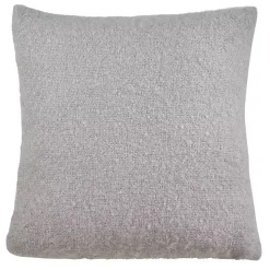 Light Gray Faux Mohair Pillow, 22x22 in.