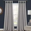 Light Gray Knotted Curtain Panel Set, 84 in.