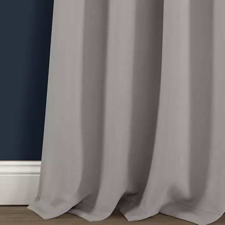 Light Gray Knotted Curtain Panel Set, 84 in.