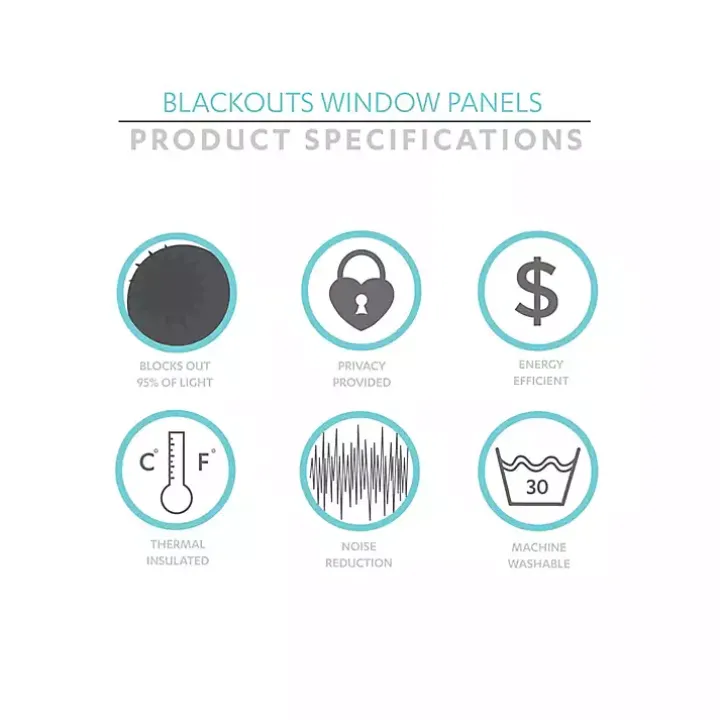 Light Gray Knotted Curtain Panel Set, 84 in.