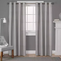 Light Gray Lila Curtain Panel Set, 108 in.