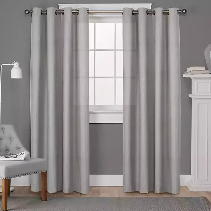 Light Gray Lila Curtain Panel Set, 108 in.