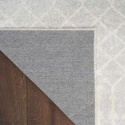 Light Gray Moroccan Washable Runner, 2x12
