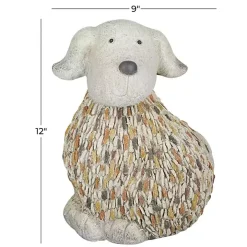 Light Gray Textured Dog Statue