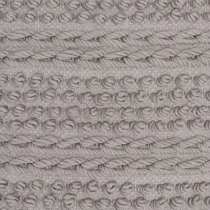 Light Gray Textured Stripes Pillow