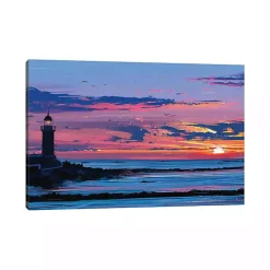 Lighthouse Coastal Canvas Art Print