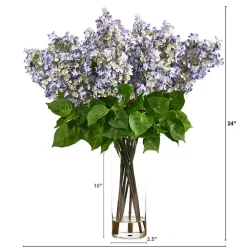 Lilac Arrangement in Glass Vase