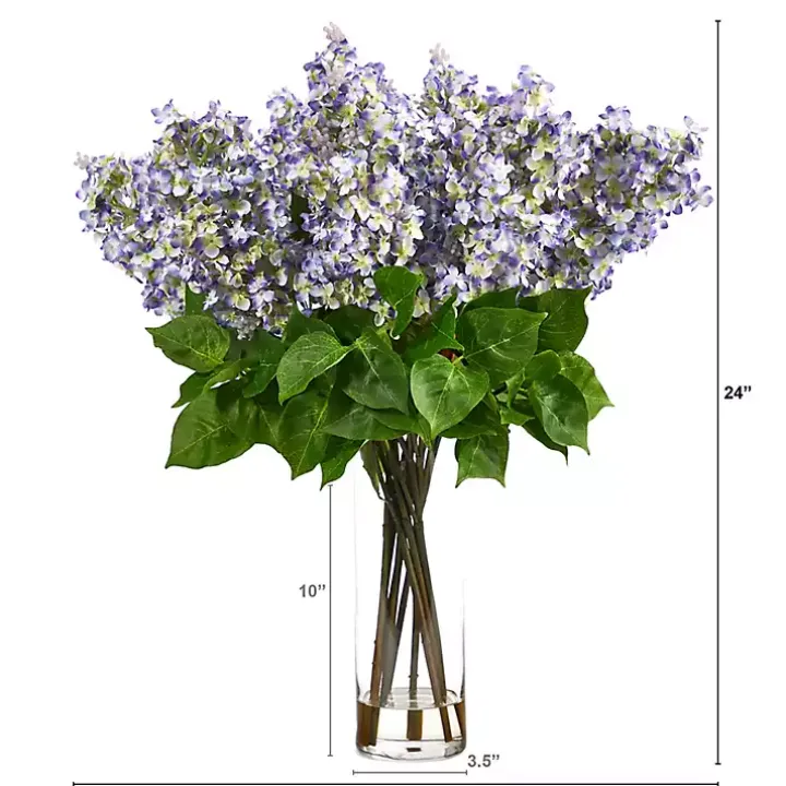 Lilac Arrangement in Glass Vase