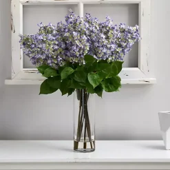 Lilac Arrangement in Glass Vase