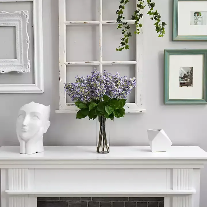 Lilac Arrangement in Glass Vase