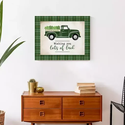 Lots of Luck Truck Canvas Wall Plaque