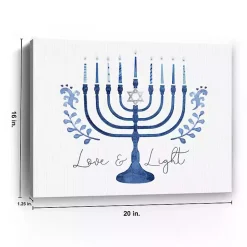 Love & Light Menorah Canvas Art Print