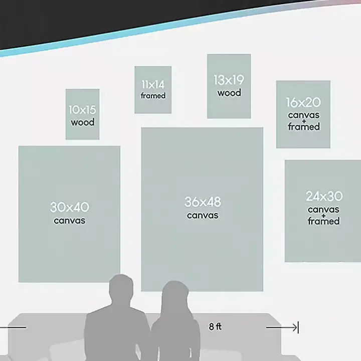 Love, Peace, Joy Christmas Framed Canvas Art Print