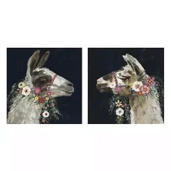 Lovely Llama Canvas Art Prints, Set of 2