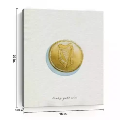 Lucky Gold Coin Canvas Art Print