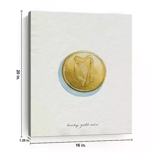 Lucky Gold Coin Canvas Art Print