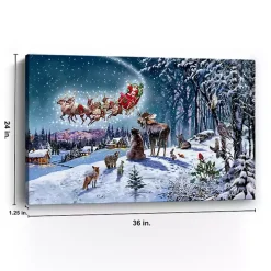 Magical Christmas Sleigh Canvas Art Print