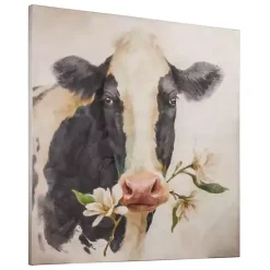 Magnolia Cow Canvas Art Print