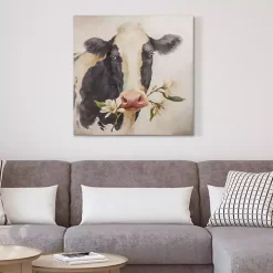 Magnolia Cow Canvas Art Print