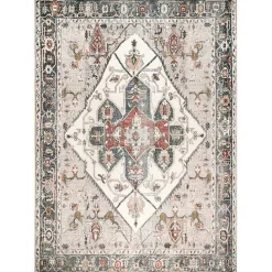 Mali Traditional Medallion Washable Area Rug, 5x8