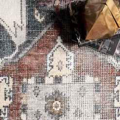 Mali Traditional Medallion Washable Area Rug, 5x8