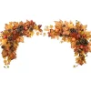 Maple Leaf and Pomegranate Corner Swags, Set of 2