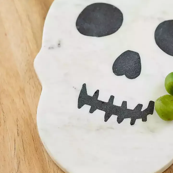 Marble Skull Halloween Cheese Board