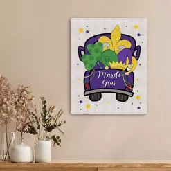 Mardi Gras Fleur de Lis Truck Canvas Art Print