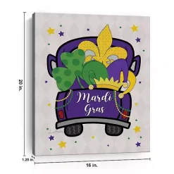 Mardi Gras Fleur de Lis Truck Canvas Art Print
